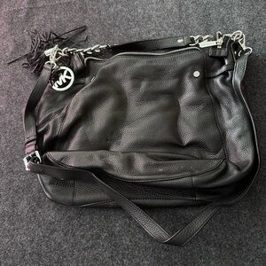 Michael Kors Black Leather Shoulder Bag